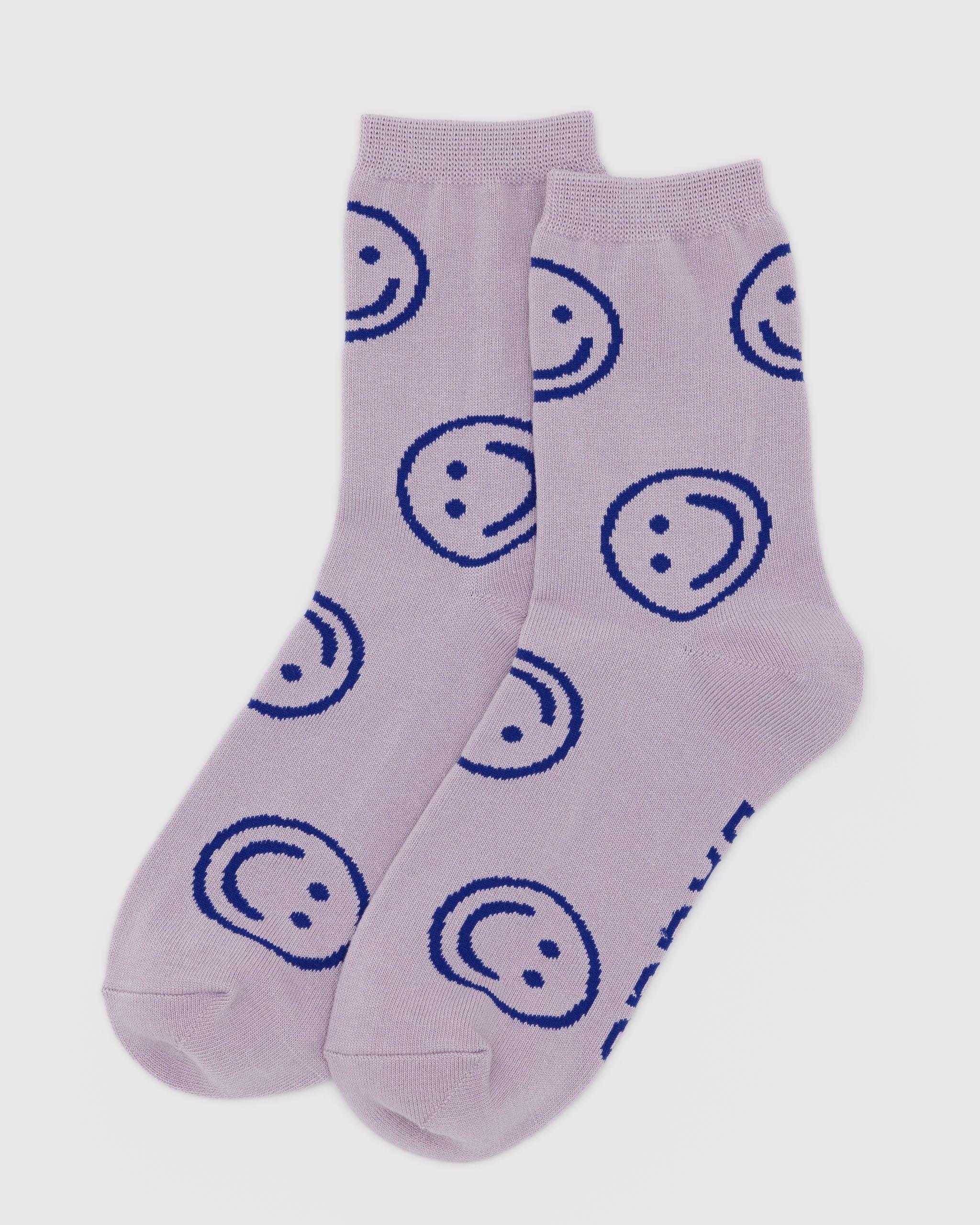 Crew Sock Dusty Pink Happy