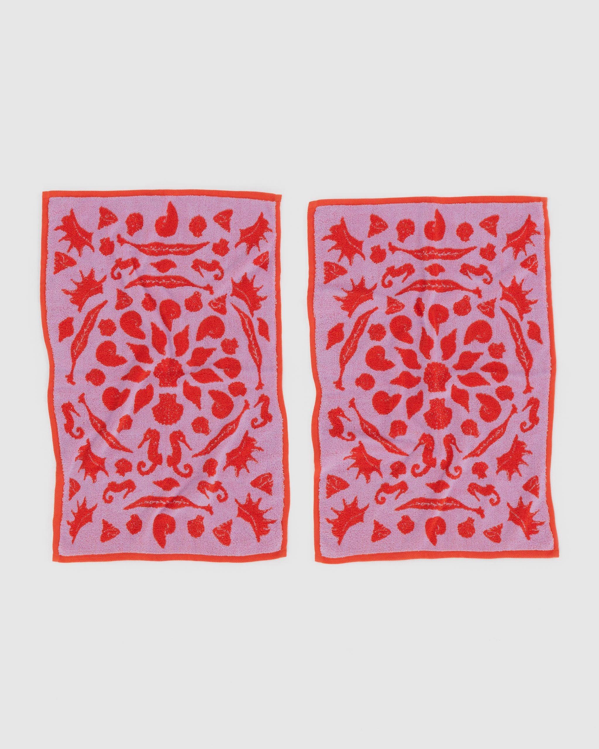 Hand Towel Set of 2 Sea Shells