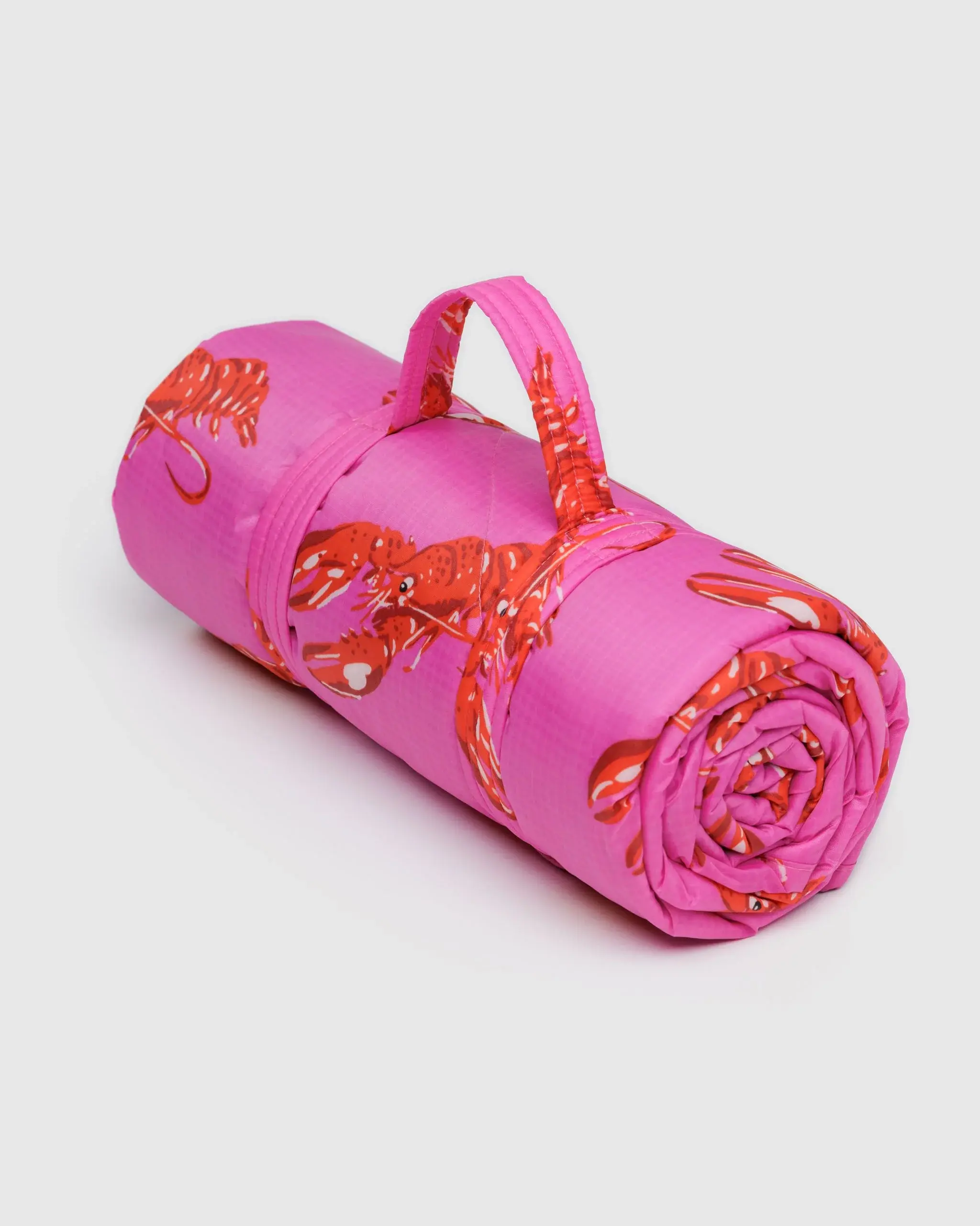 Puffy Picnic Blanket Pink Lobster