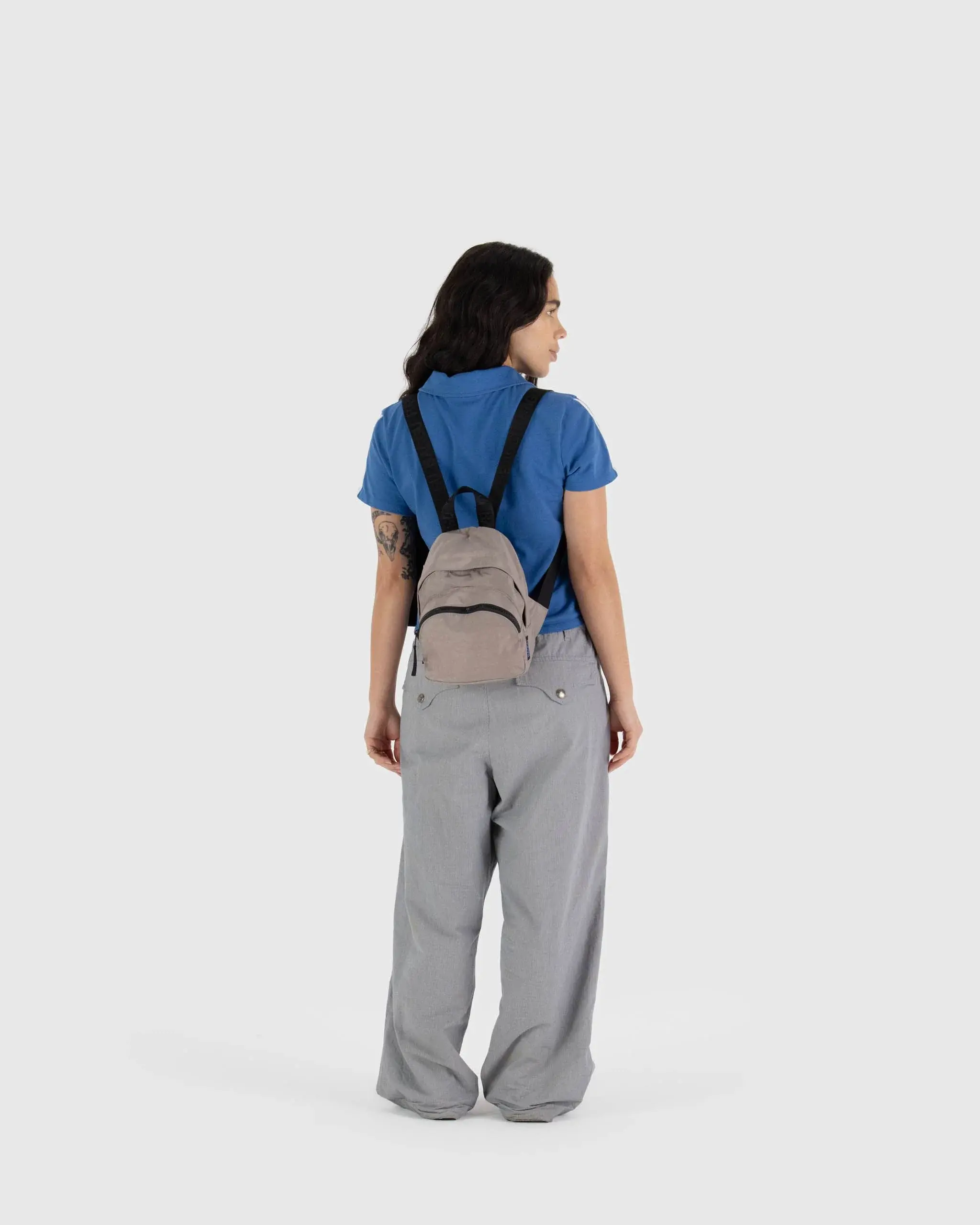 Mini Nylon Backpack Dove - Image 2