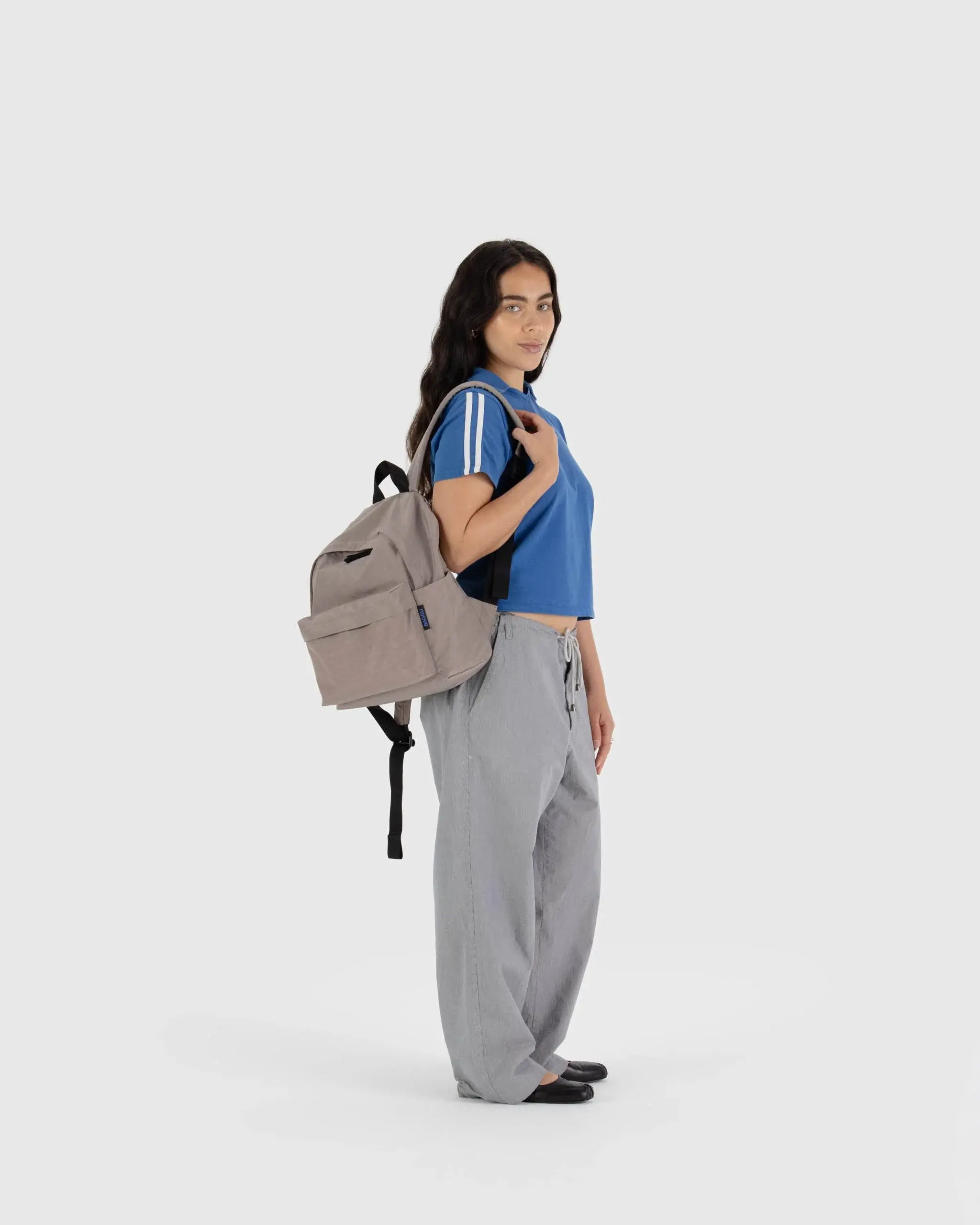 Medium Nylon Backpack Dove - Image 2