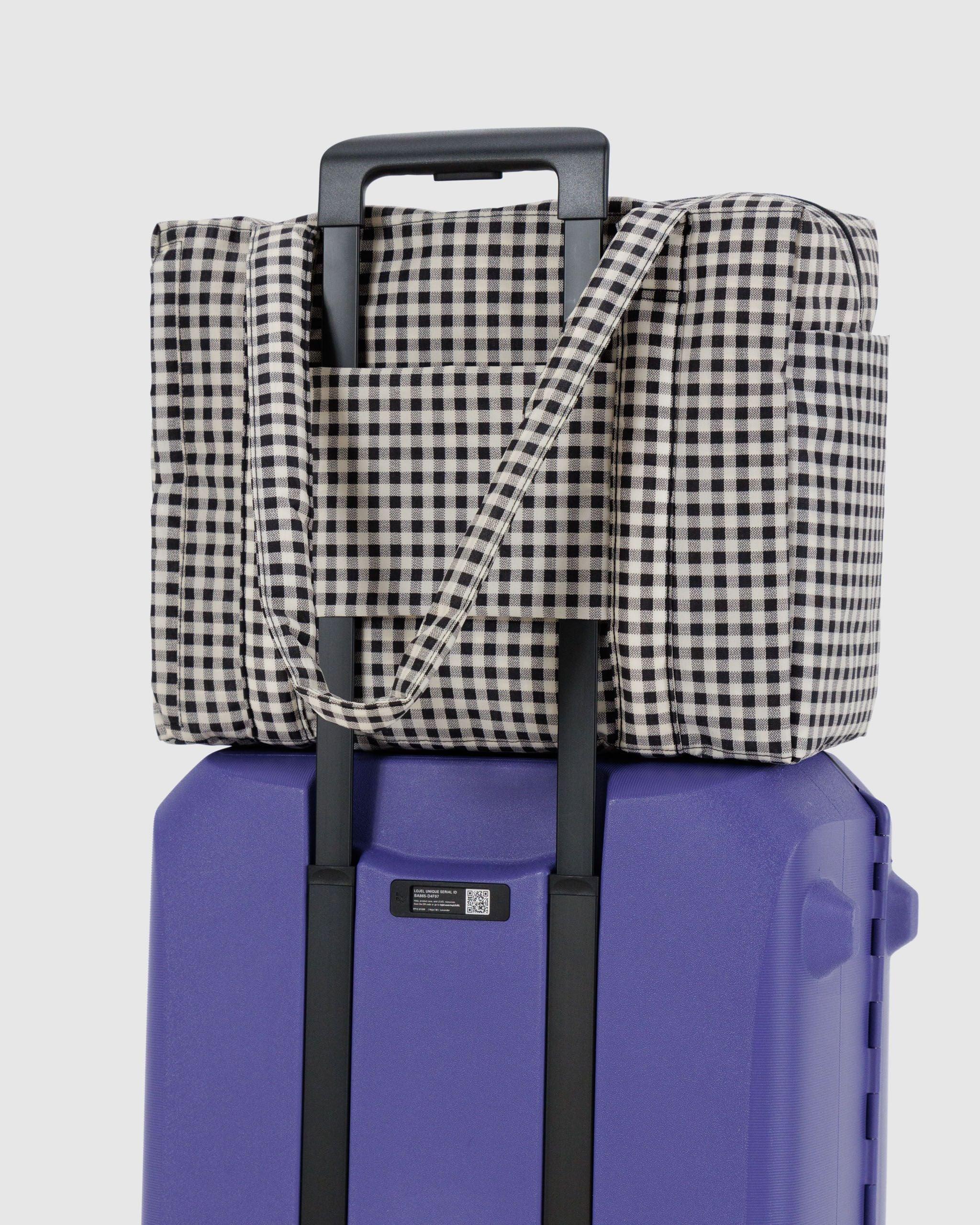 Small Cloud Carry-On Black & White Gingham - Image 2