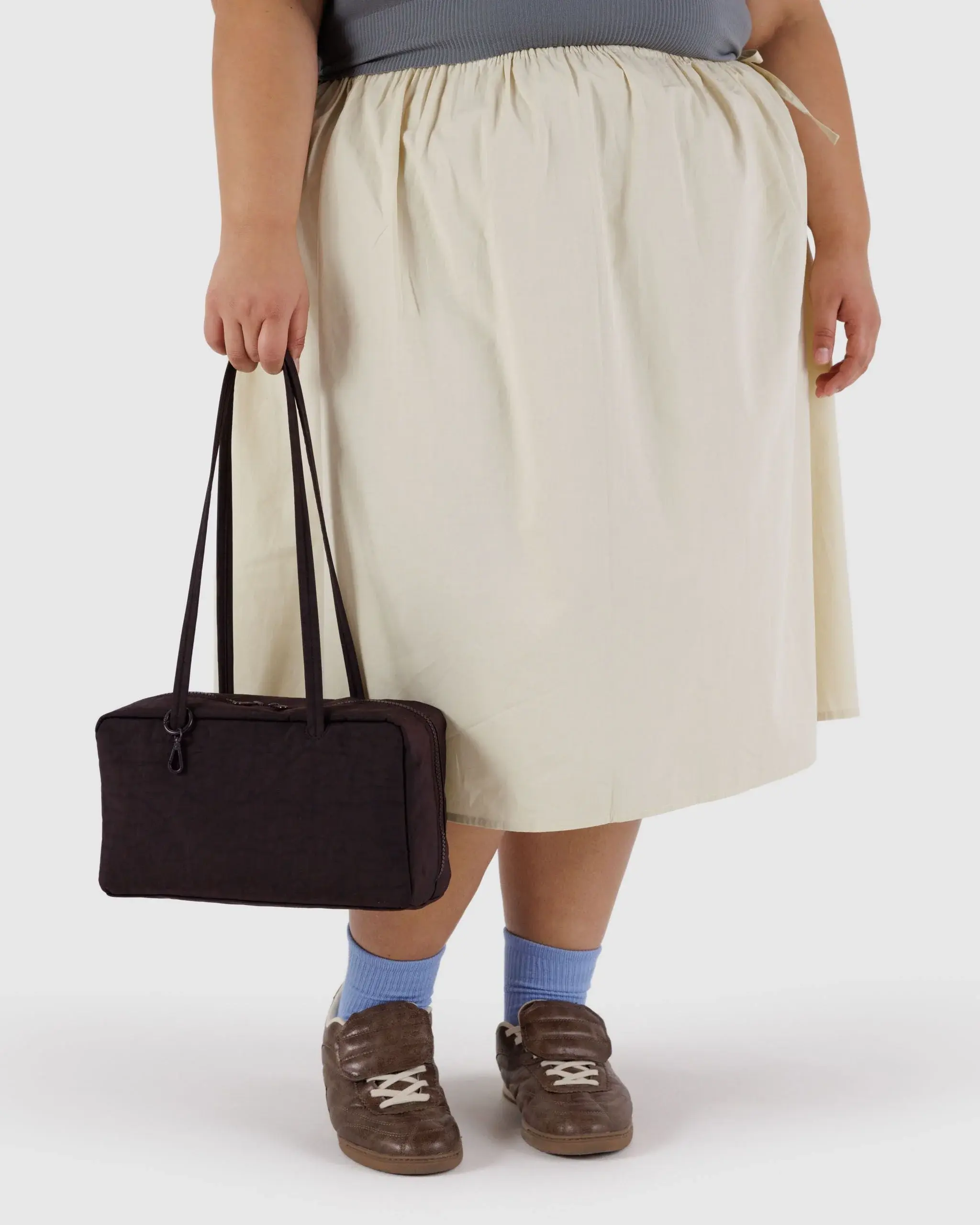 Nylon Bowler Bag Chocolate Plum - Image 3