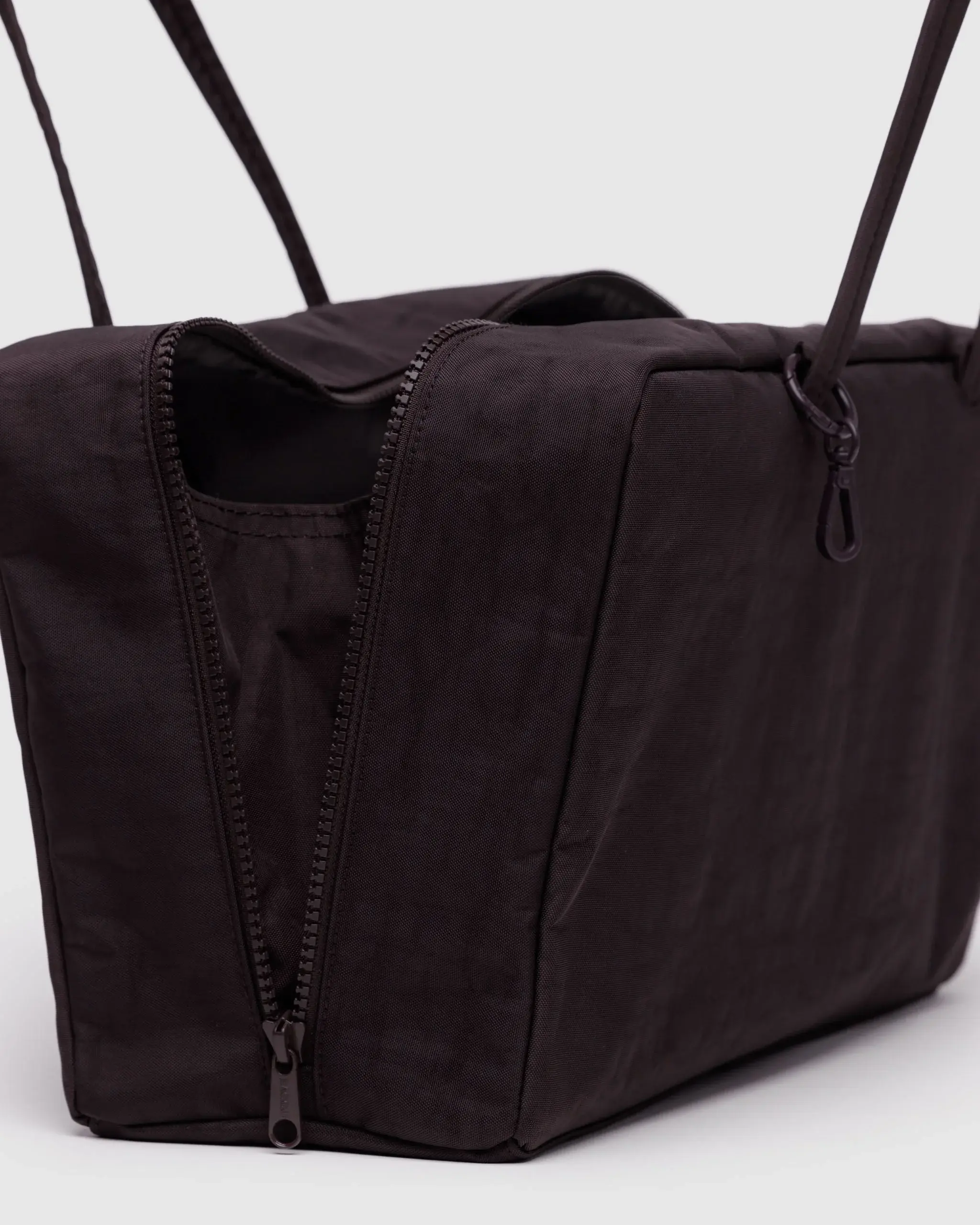 Medium Nylon Bowler Bag Chocolate Plum - Image 4