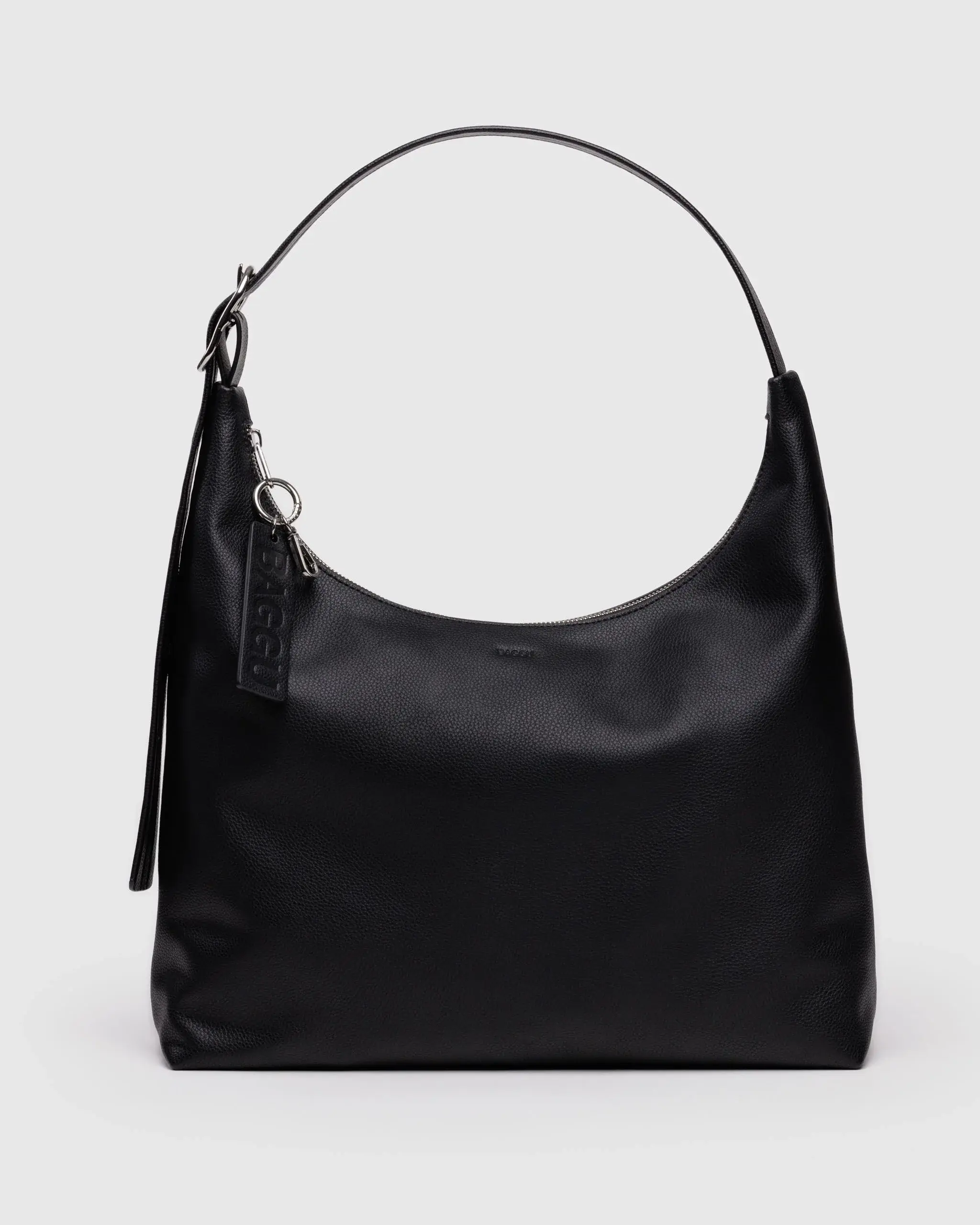 Recycled Leather Shoulder Bag Black