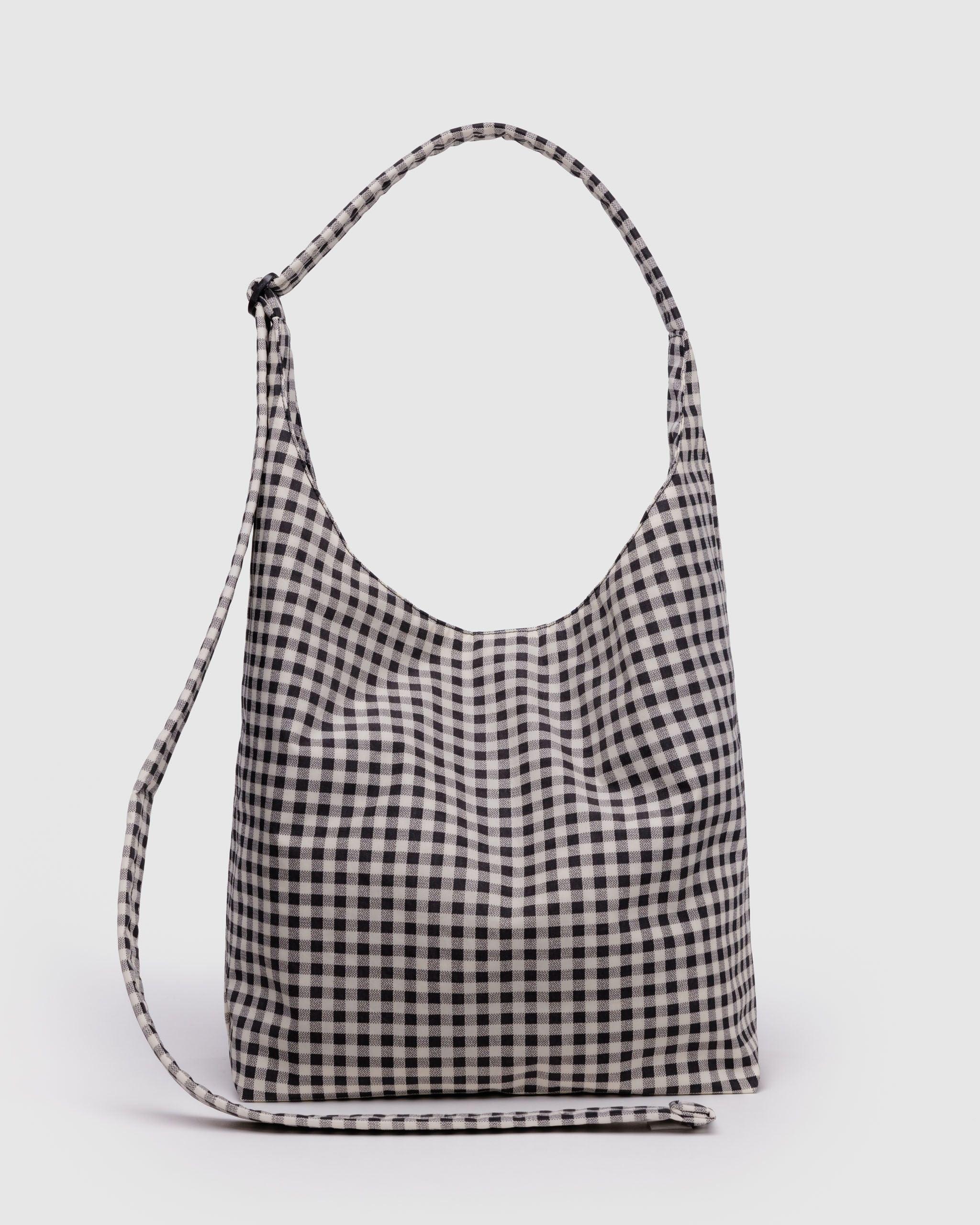 Large Nylon Sling Black & White Gingham
