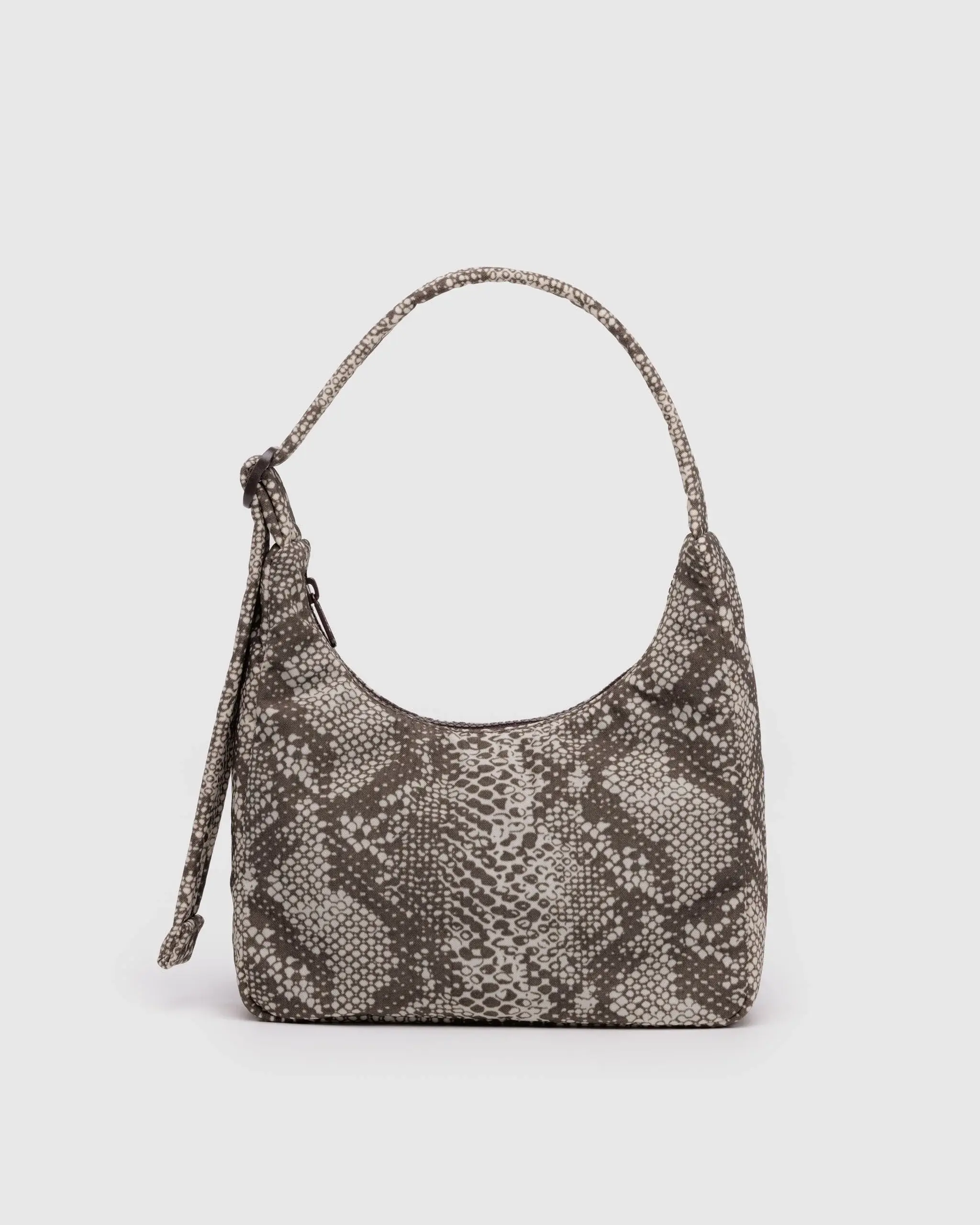 Mini Nylon Shoulder Bag Snakeskin