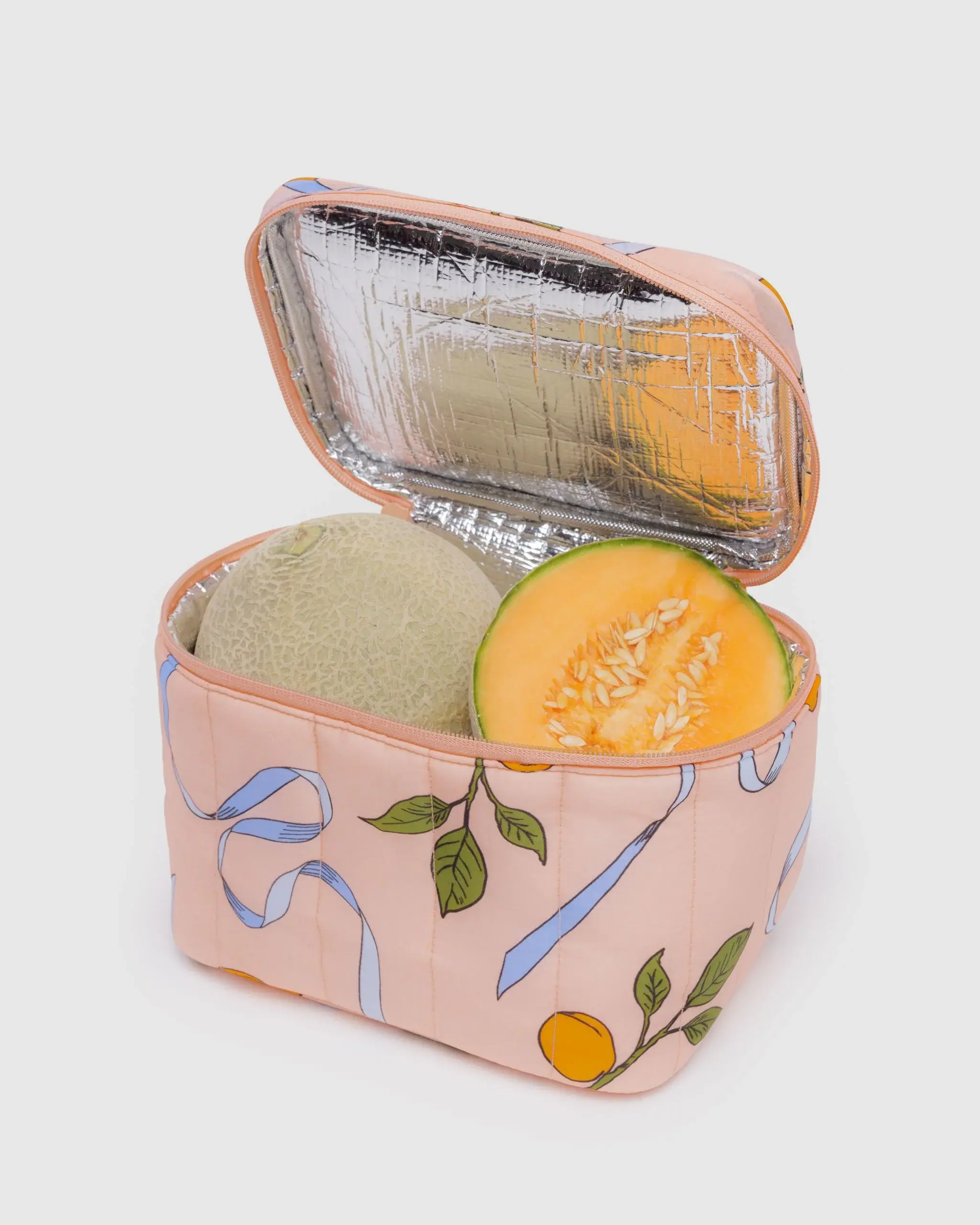 Puffy Lunch Bag Apricots & Ribbons - Image 2