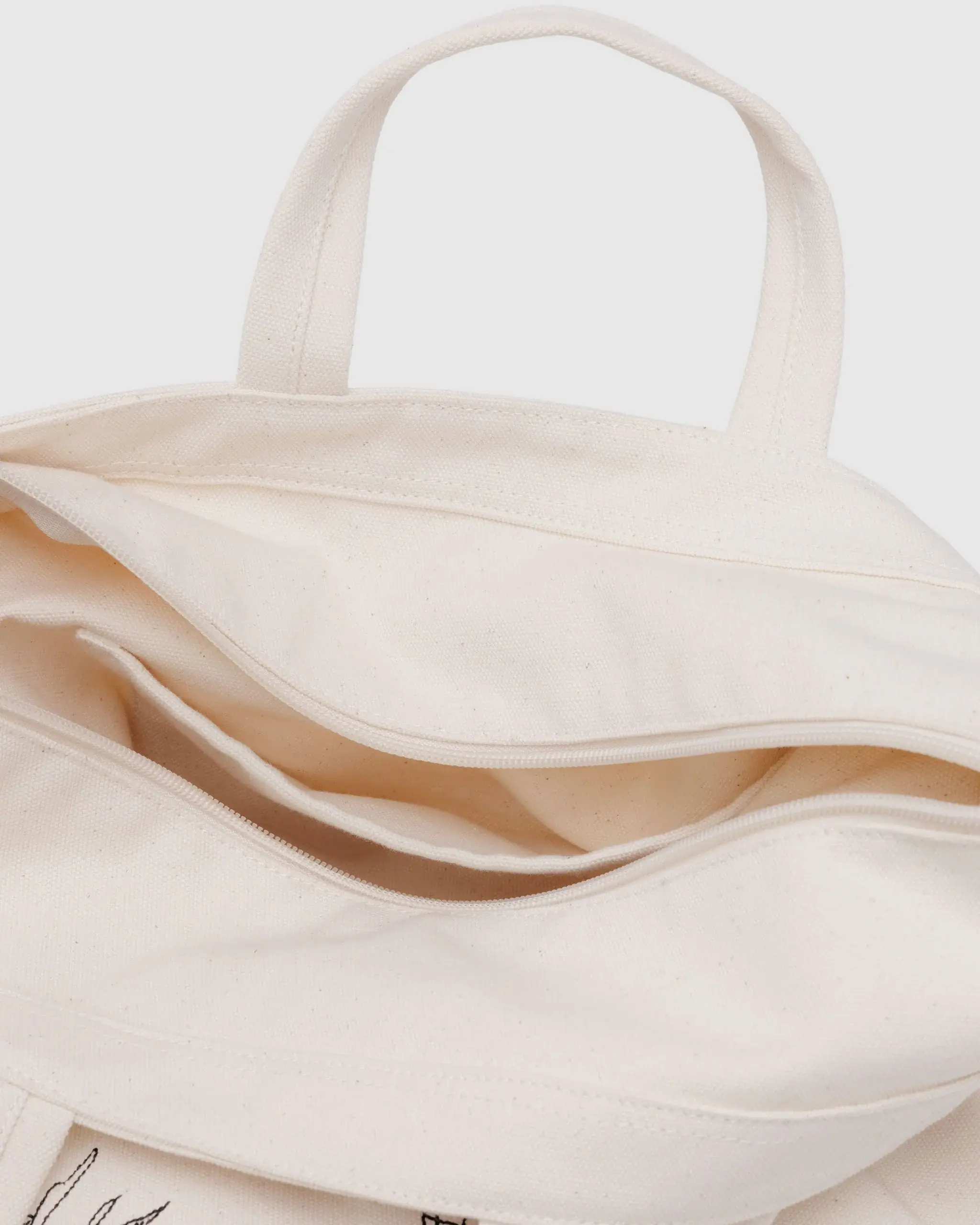 Horizontal Zip Duck Bag Embroidered Shells - Image 4