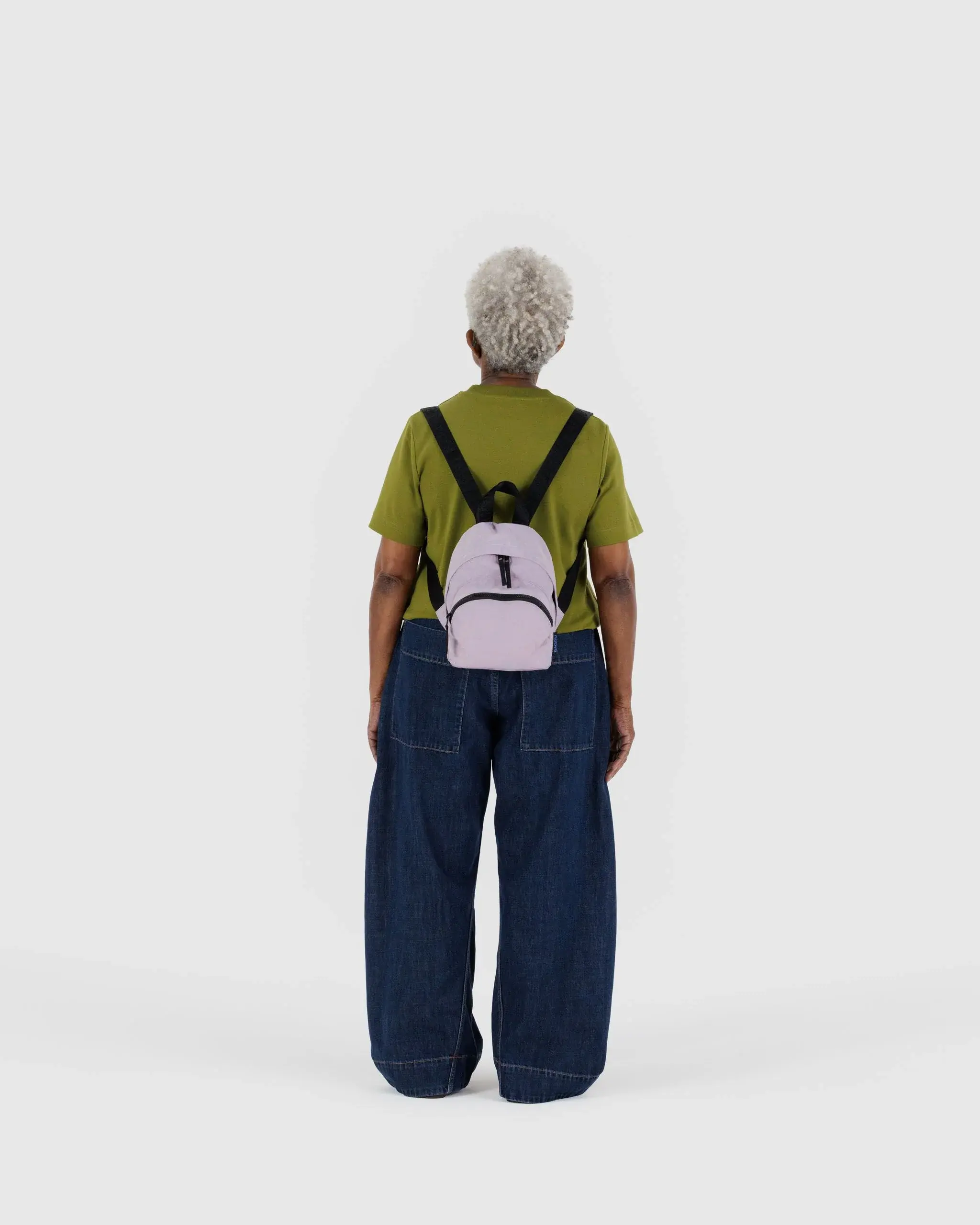 Mini Nylon Backpack Dusty Pink - Image 2