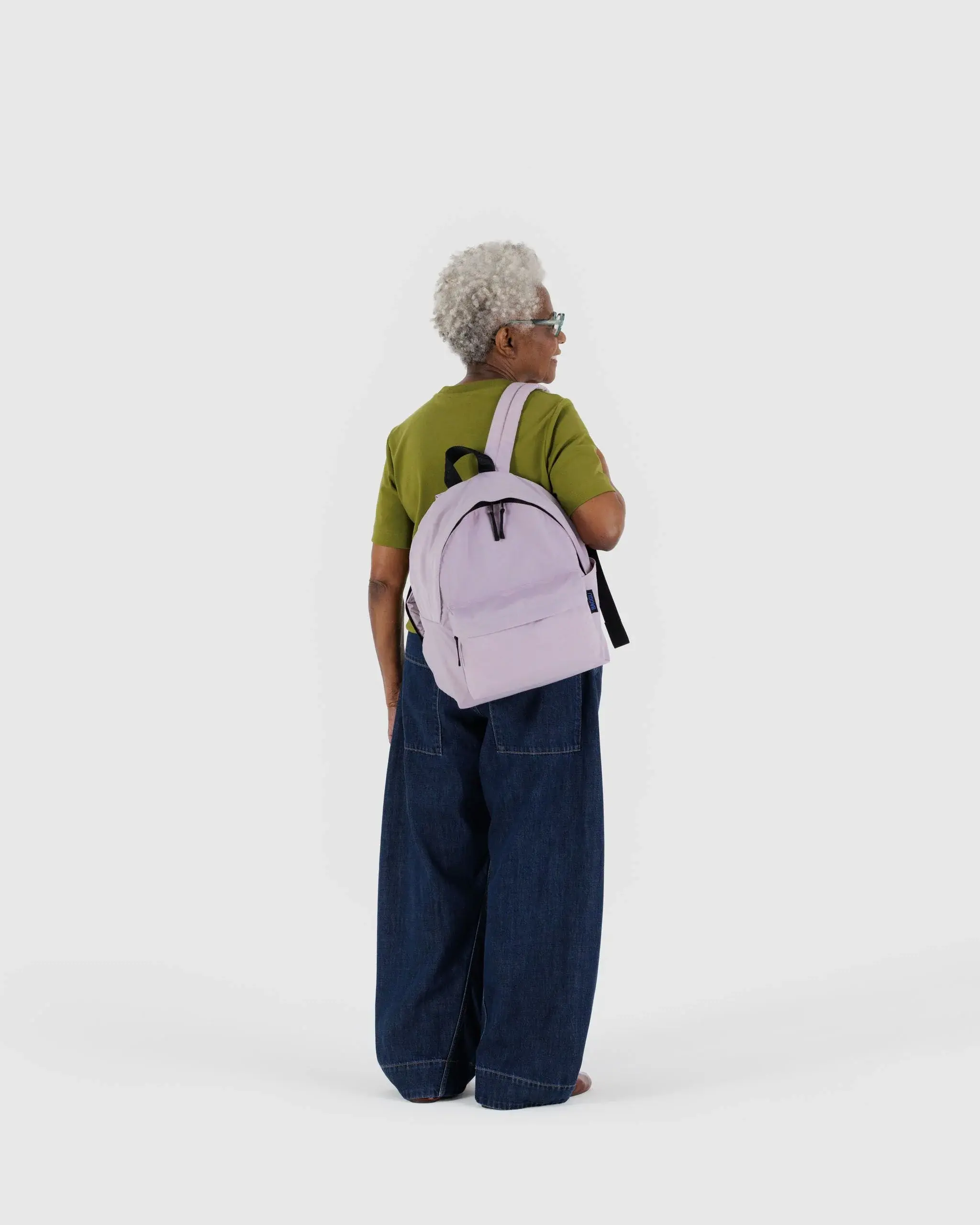 Medium Nylon Backpack Dusty Pink - Image 2
