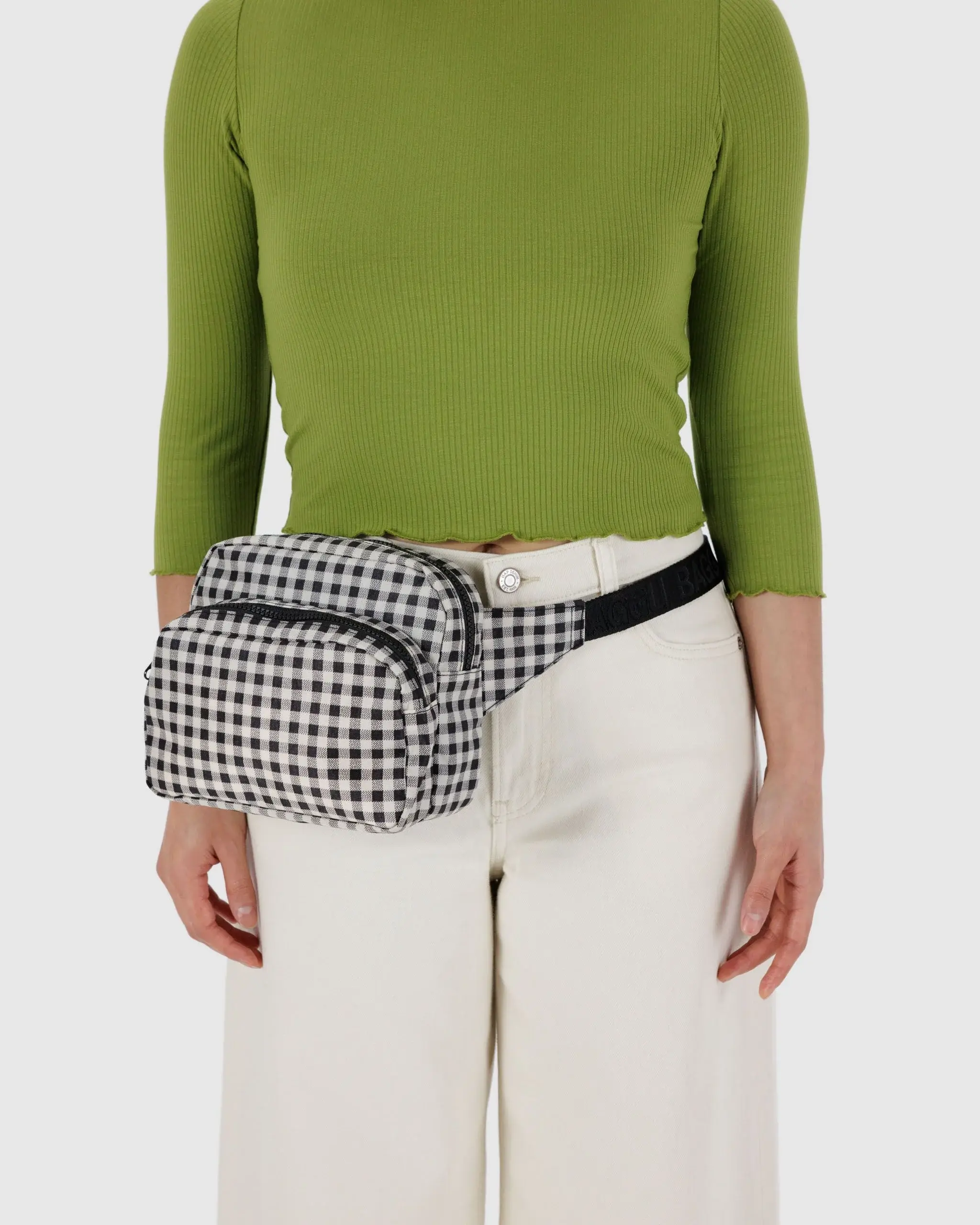 Fanny Pack Black & White Gingham - Image 4