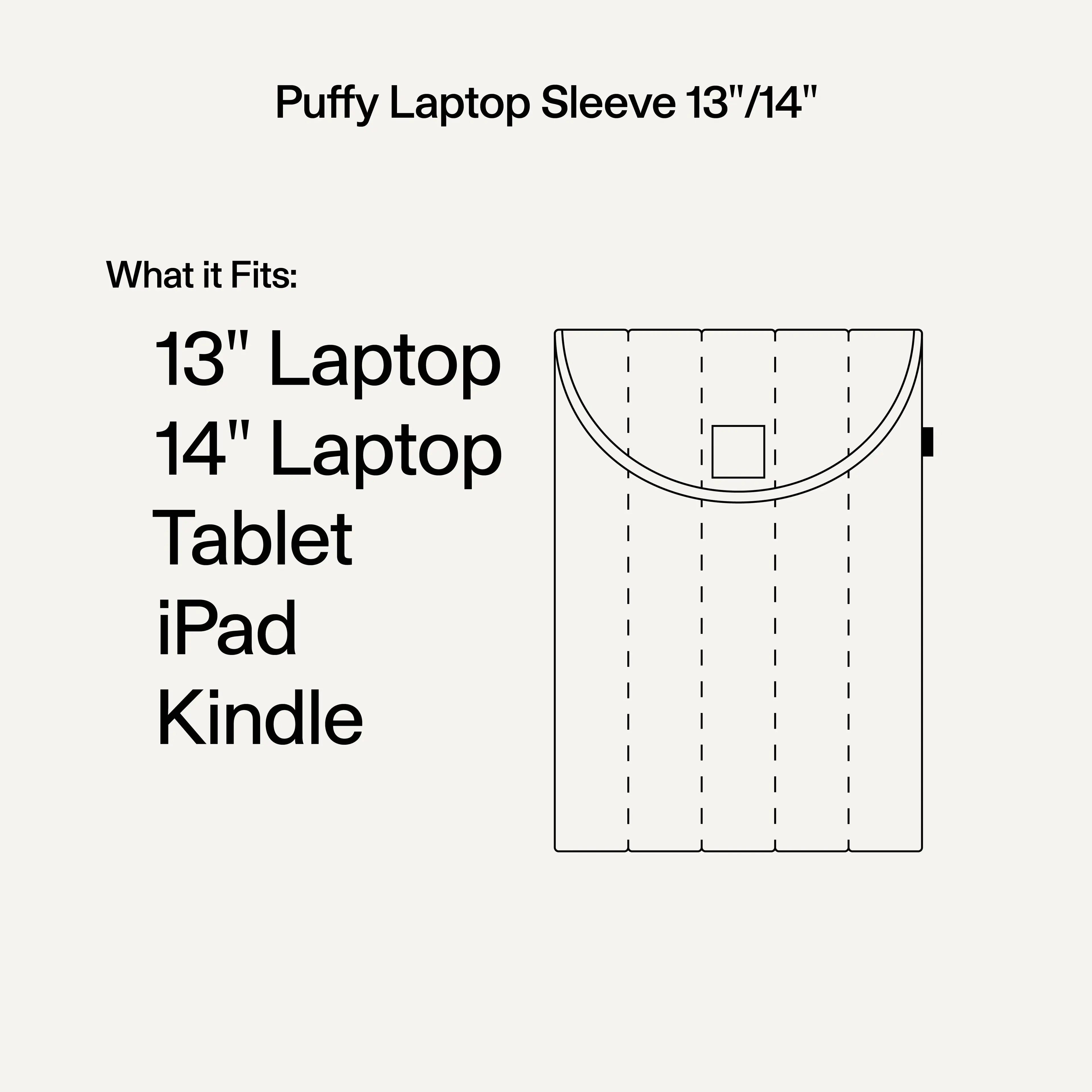Puffy Laptop Sleeve 13"/14" Orange Tree - Image 3