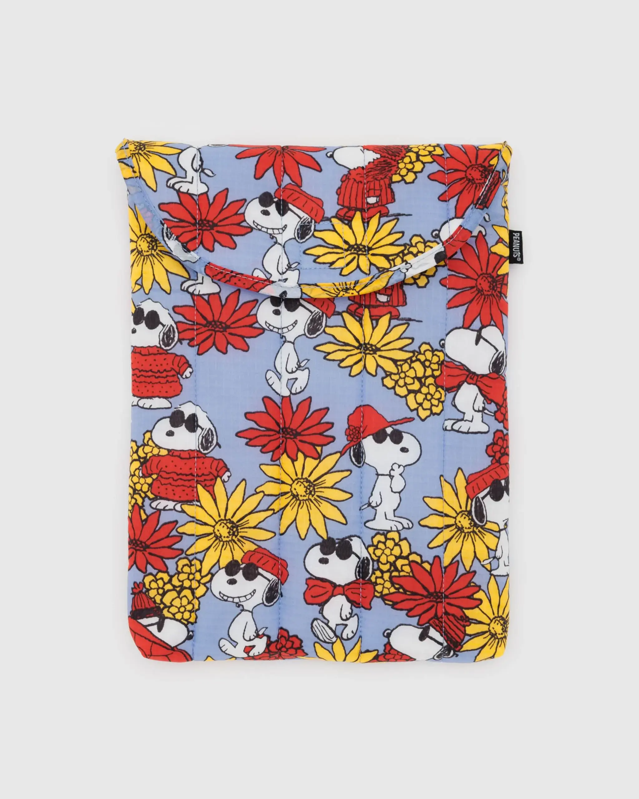 Puffy Laptop Sleeve 13"/14" Floral Snoopy